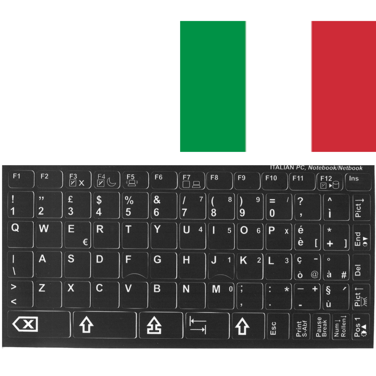 Tastaturaufkleber Italienisch