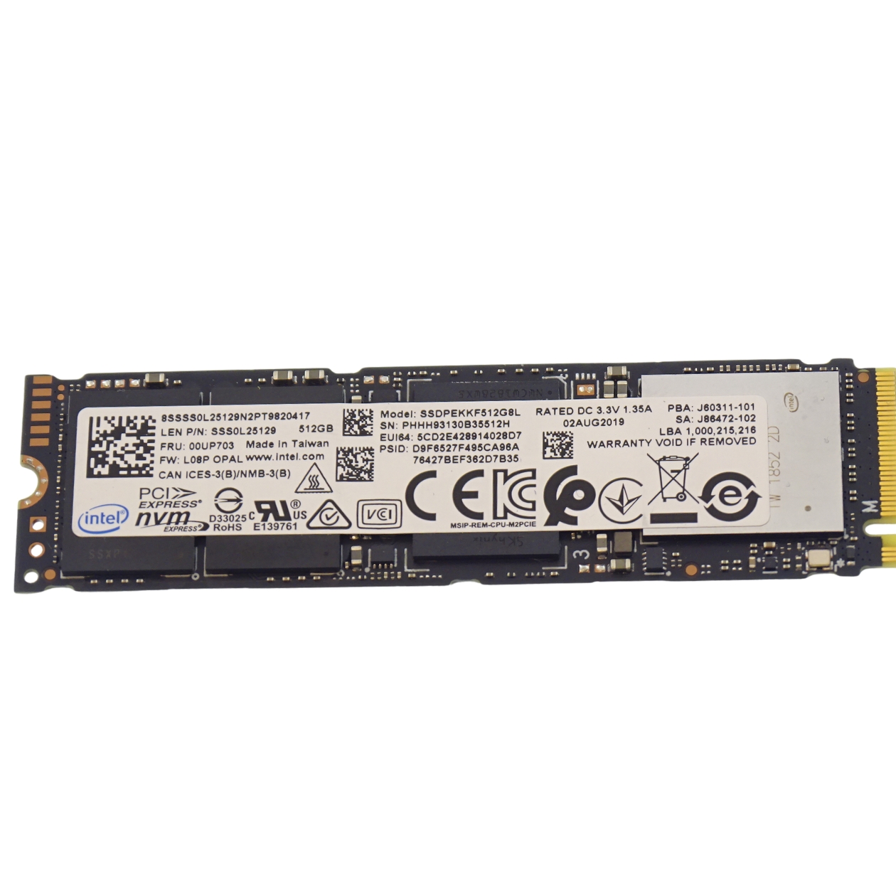 M.2 NVMe SSD 512 GB interne Festplatte