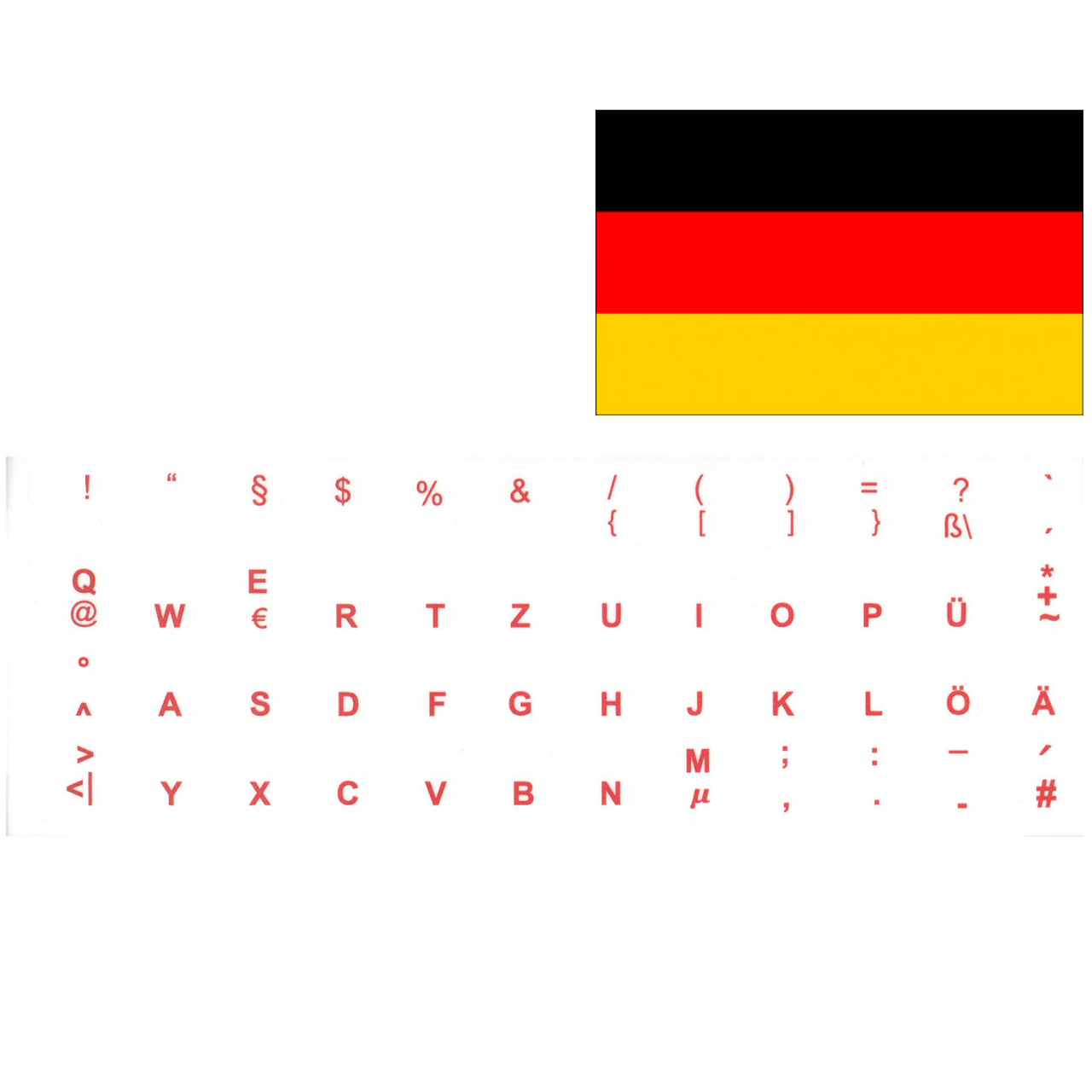 Tastaturaufkleber Deutsch - Neu - Neuware